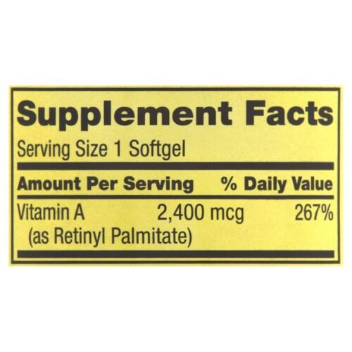 Vitamina A Spring Valley 2400 mcg