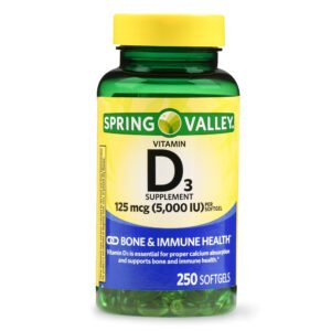 Vitamina D3 125 mcg, Spring Valley 5000 UI
