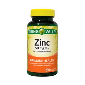 Zinc Spring Valley 50 mg de 200 tabletas Spring Valley Zinc, 50 mg está formulado para promover la salud inmunológica