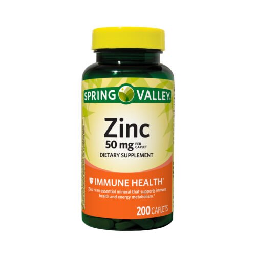 Zinc Spring Valley 50 mg de 200 tabletas Spring Valley Zinc, 50 mg está formulado para promover la salud inmunológica